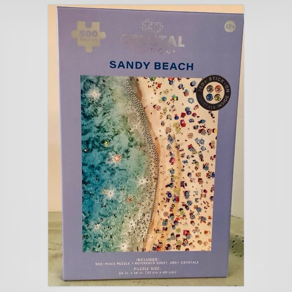 New Hinkler Crystal Edition “Sandy Beach” Puzzle 500 Piece Puzzle